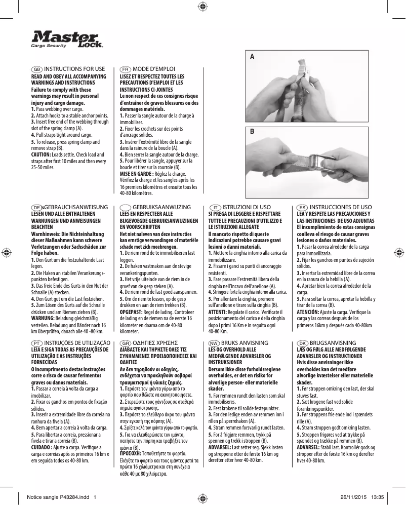 Página 1 del manual Manual de usuario Master Lock 3380