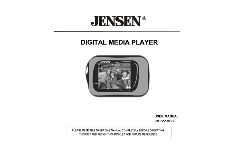 Page n°1 - Manuel utilisateur Jensen SMPV-1GBS