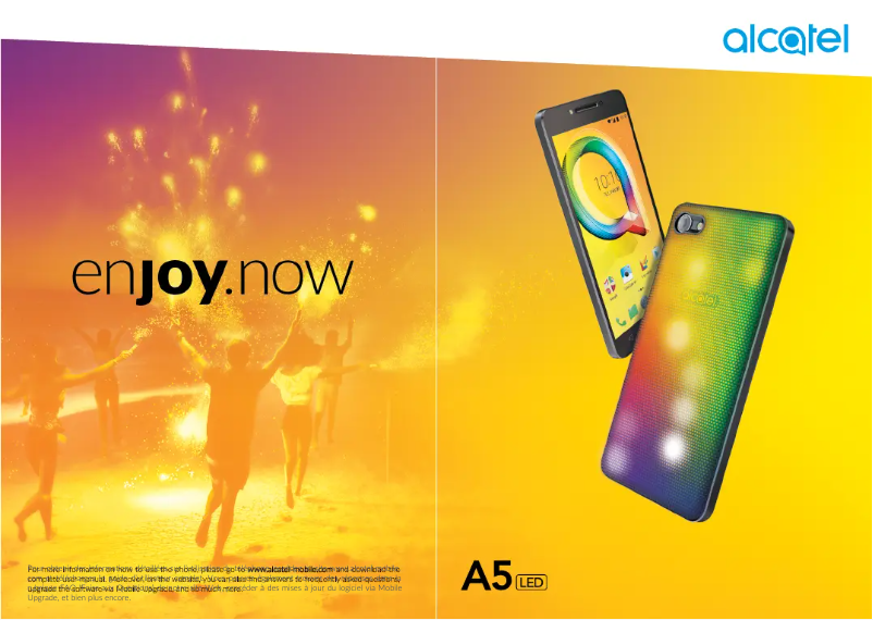 Page 1 de la notice Manuel utilisateur Alcatel A5