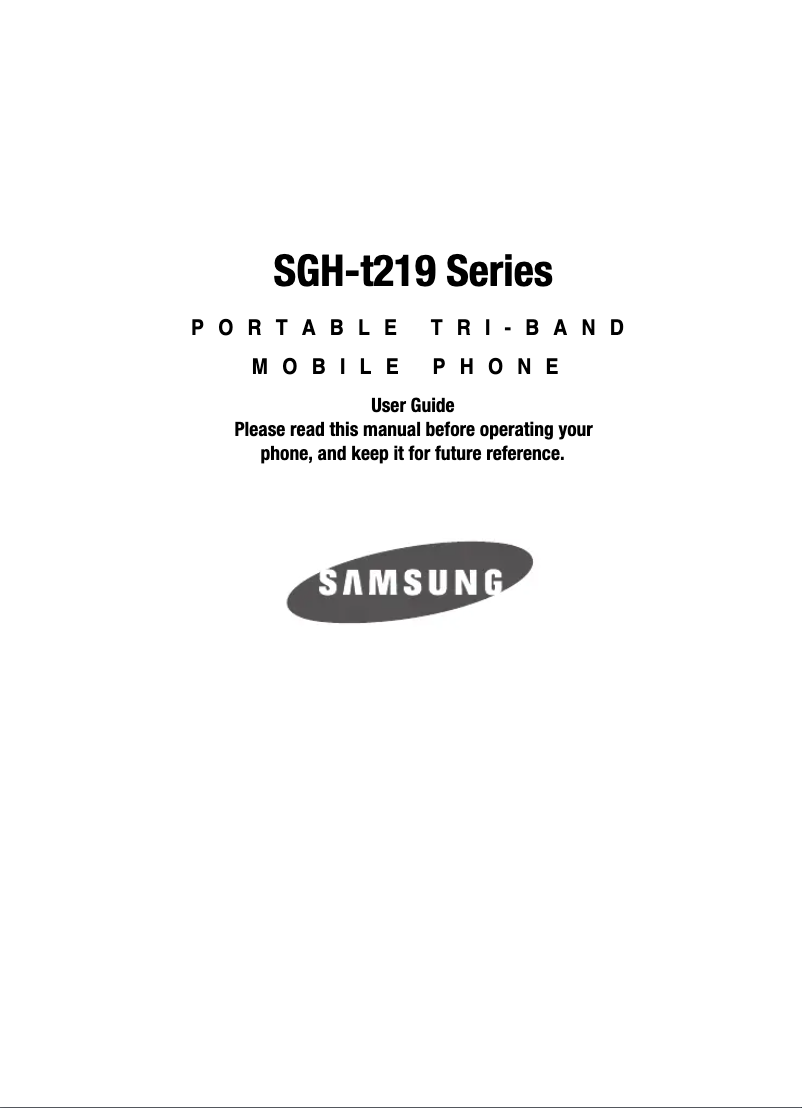 Página 1 del manual Manual de usuario Samsung SGH-T219