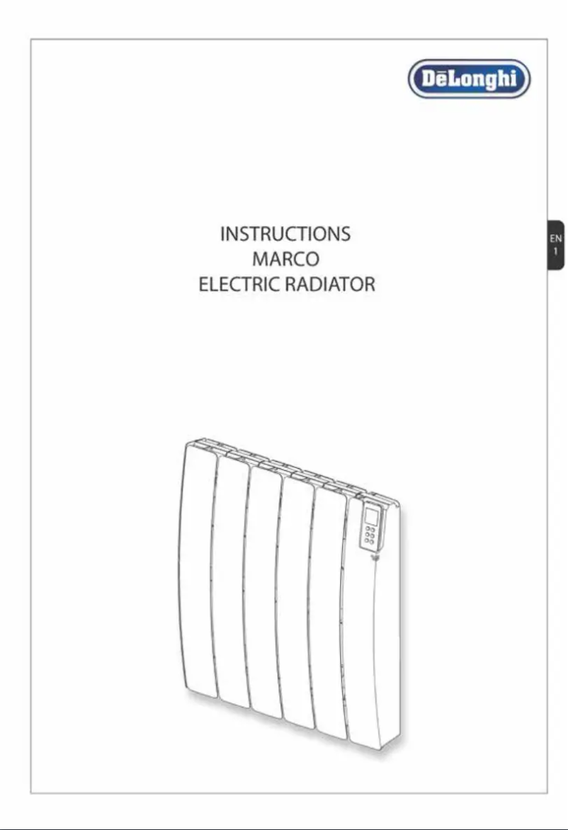 Página 1 del manual Manual de usuario DeLonghi MARCO1500WH