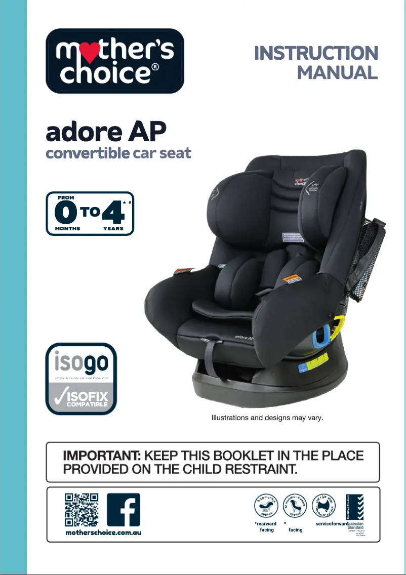 Página 1 del manual Manual de usuario Mother's Choice Adore AP