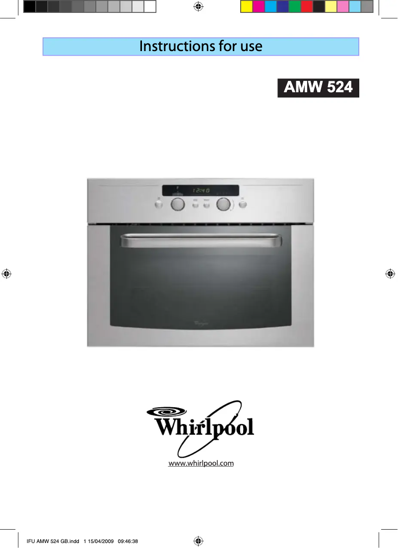 Page 1 de la notice Manuel utilisateur Whirlpool AMW 524