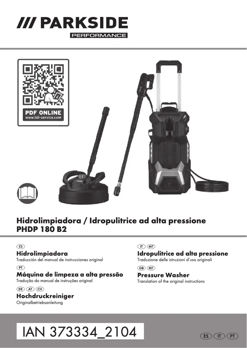 Imagen de la primera página del manual del dispositivo PHDP 180 B2