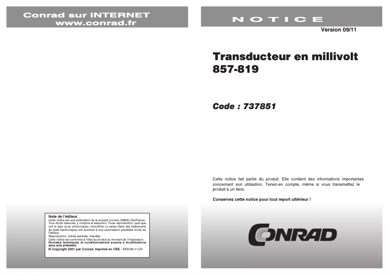 Page n°1 - Manuel utilisateur Wago 857-819