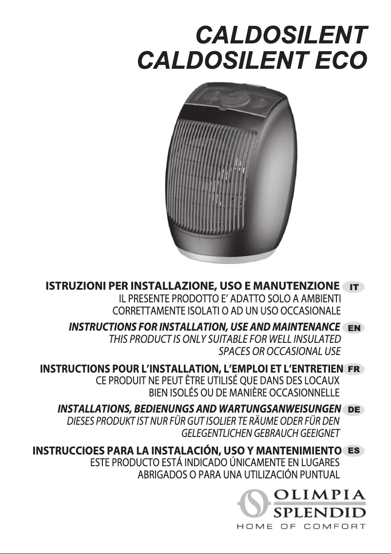 Página 1 del manual Manual de usuario Olimpia Splendid Caldosilent