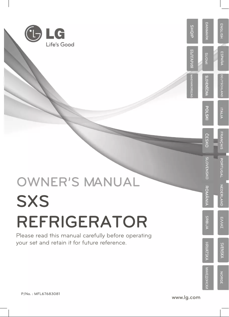 Page n°1 - Manuel utilisateur LG GSB325NSQZ