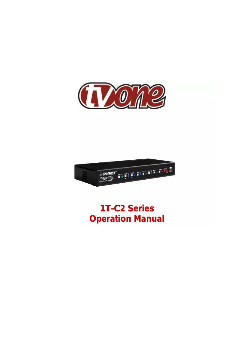 Page 1 de la notice Manuel utilisateur TV One 1T-C2-100