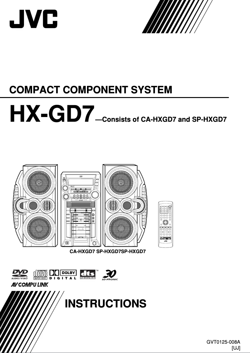 Page n°1 - Manuel utilisateur JVC HX-GD7