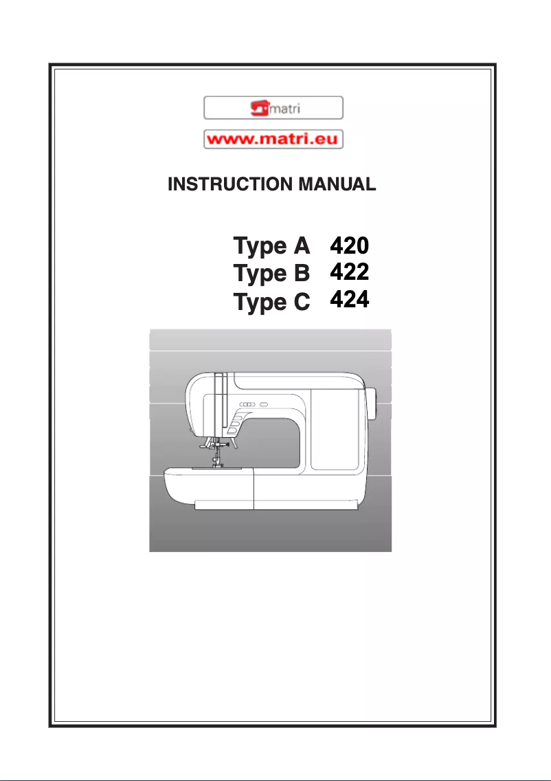 Page 1 de la notice Manuel utilisateur Necchi N 422