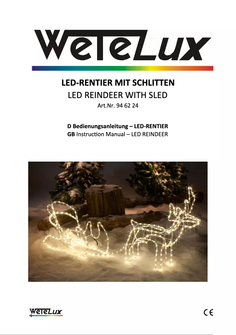 Page n°1 - Manuel utilisateur Wetelux 946224