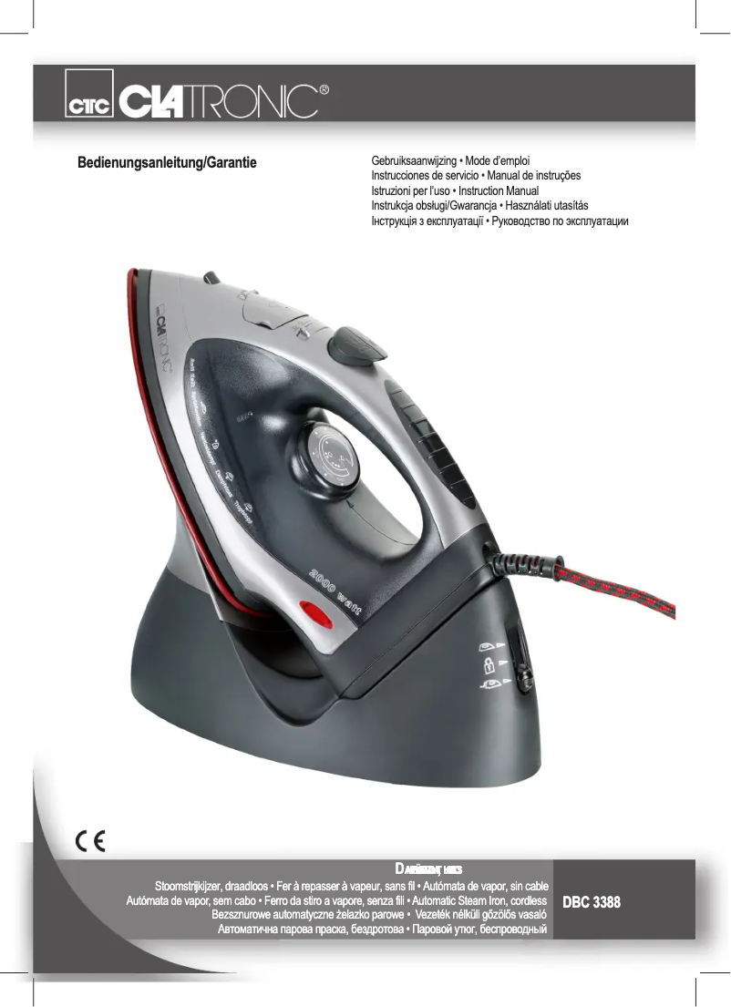 Page 1 de la notice Manuel utilisateur Clatronic DBC 3388