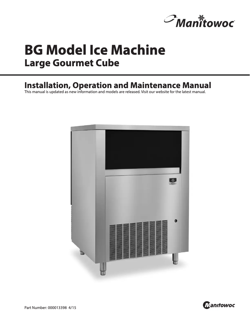 Image de la première page du manuel de l'appareil BG-0260A