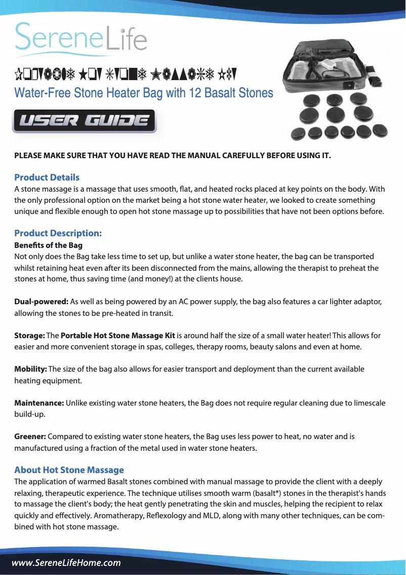 Page 1 de la notice Manuel utilisateur SereneLife PSLMSGST40PK