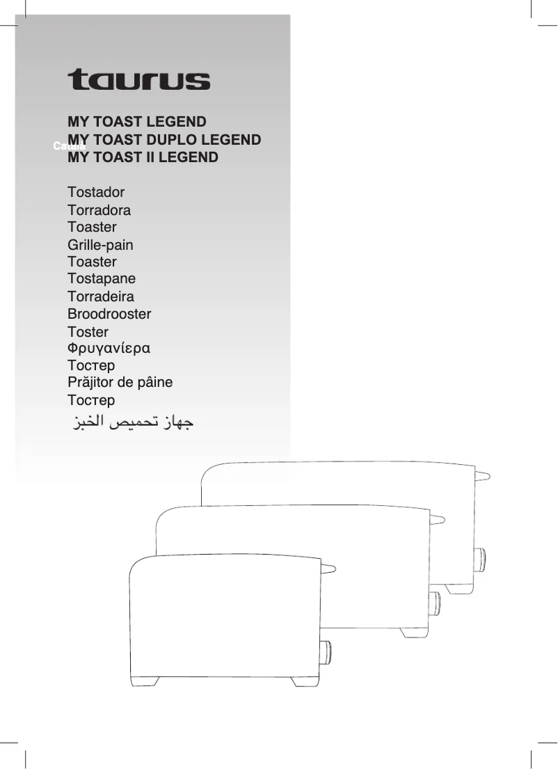 Image de la première page du manuel de l'appareil My Toast Legend