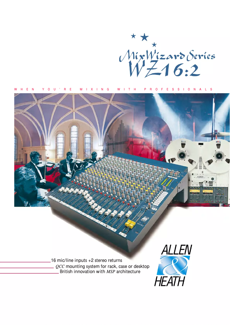 Page 1 de la notice Brochure Allen & Heath WZ16:2