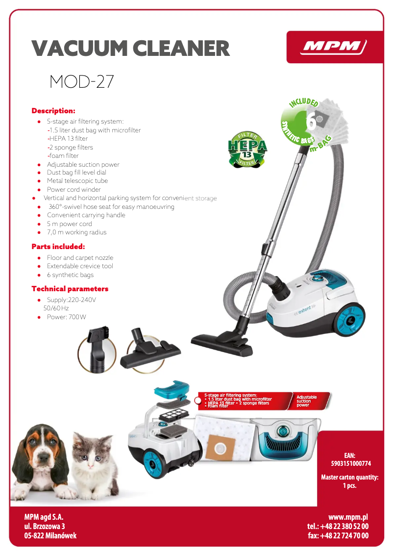 Image de la première page du manuel de l'appareil MOD-27