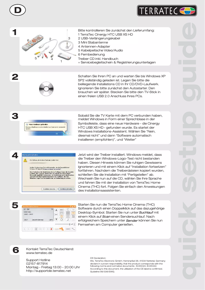 Página 1 del manual Manual de usuario Terratec Cinergy HTC USB XS HD