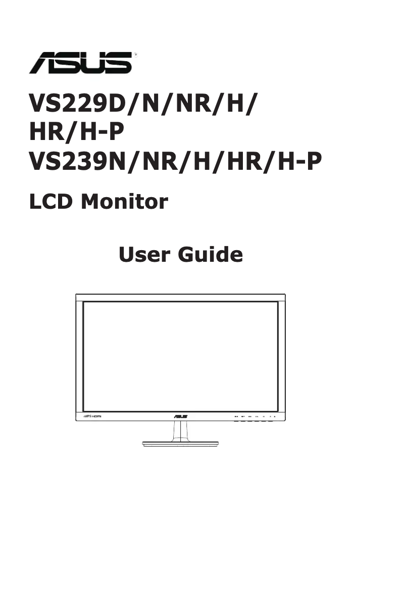 Página 1 del manual Manual de usuario Asus VS229H
