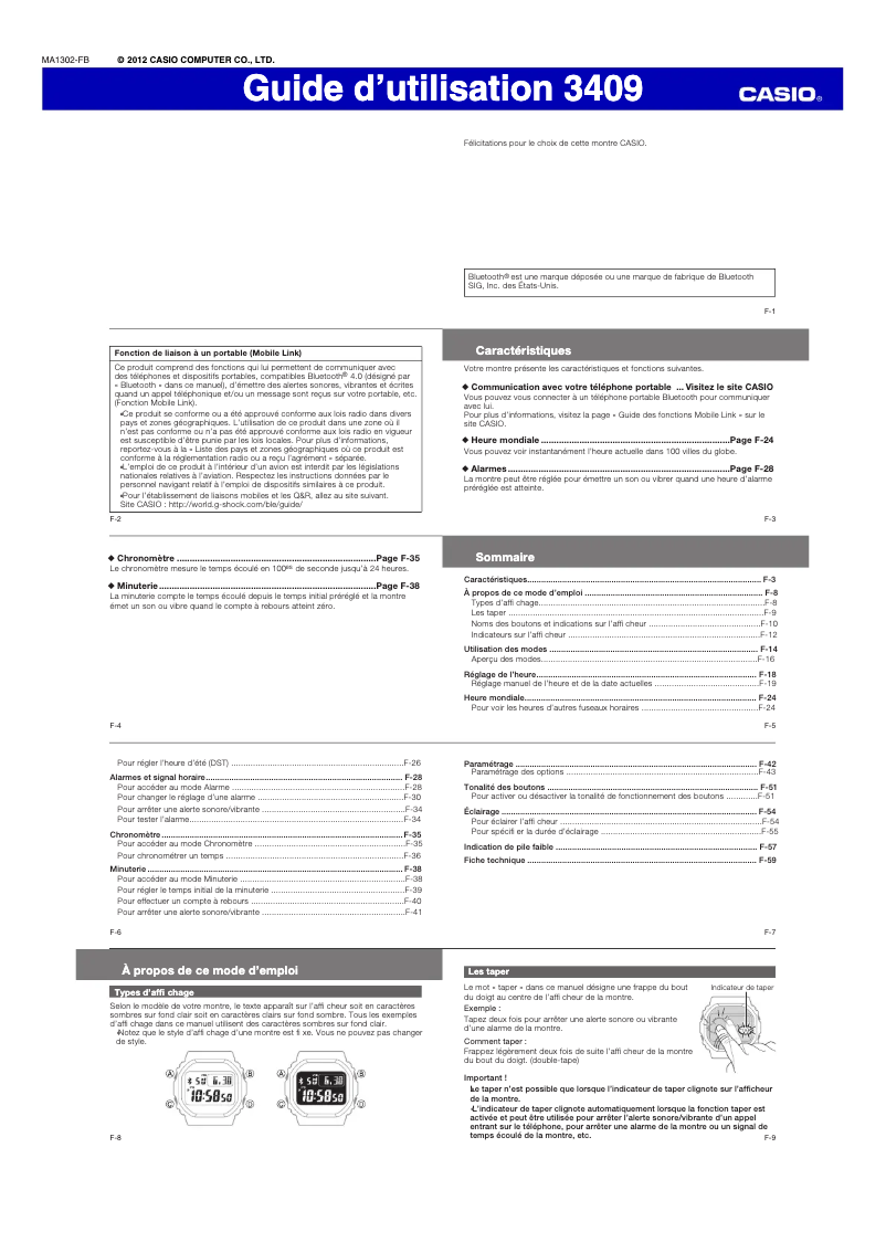Image de la première page du manuel de l'appareil GB-5600AA-5ER