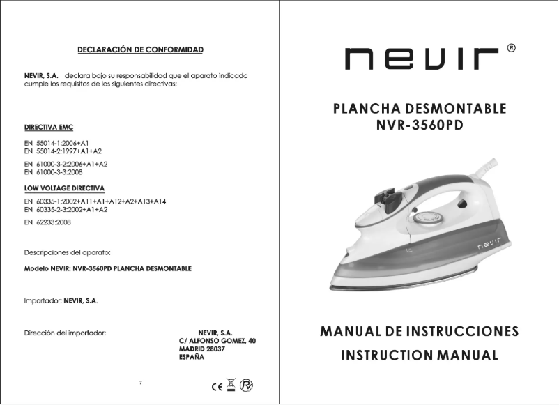 Image de la première page du manuel de l'appareil NVR-3560 PD