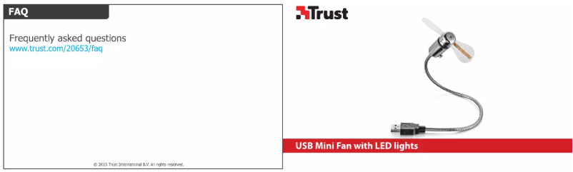 Page 1 de la notice Manuel utilisateur Trust 20653