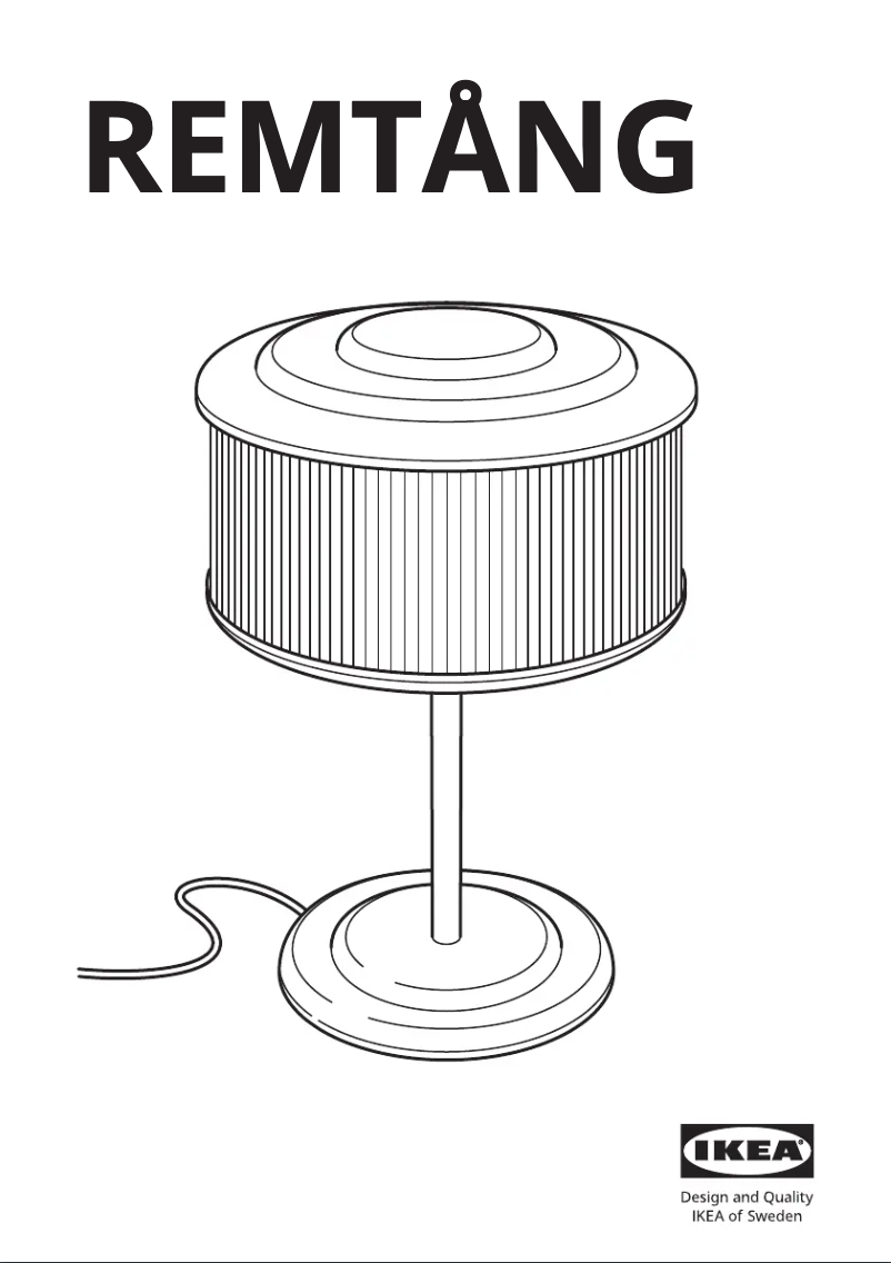 Imagen de la primera página del manual del dispositivo REMTÅNG 305.664.12