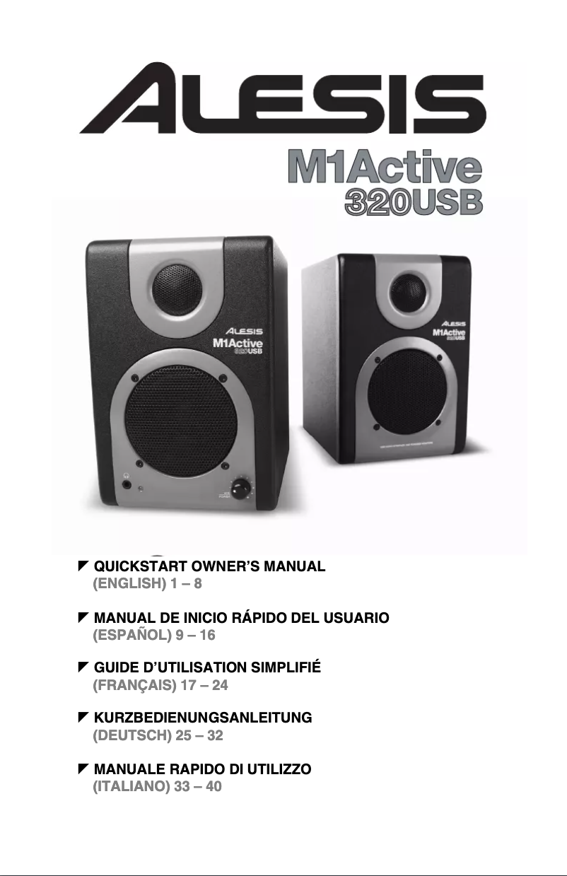 Page 1 de la notice Manuel utilisateur Alesis Monitor One Active