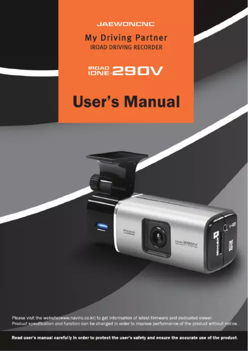 Page 1 de la notice Manuel utilisateur iRoad Ione 290V