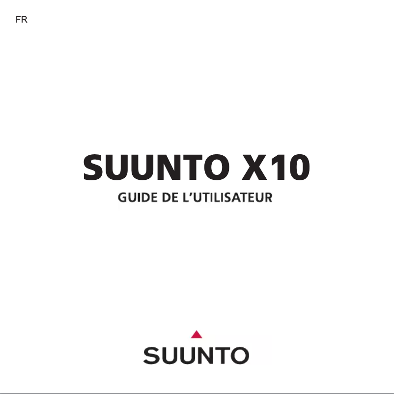 Página 1 del manual Manual de usuario Suunto X10