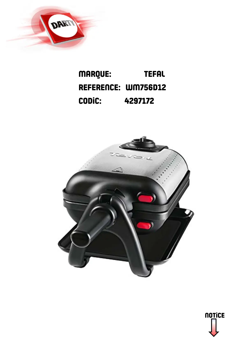 Page n°1 - Manuel utilisateur Tefal King Size WM756D12