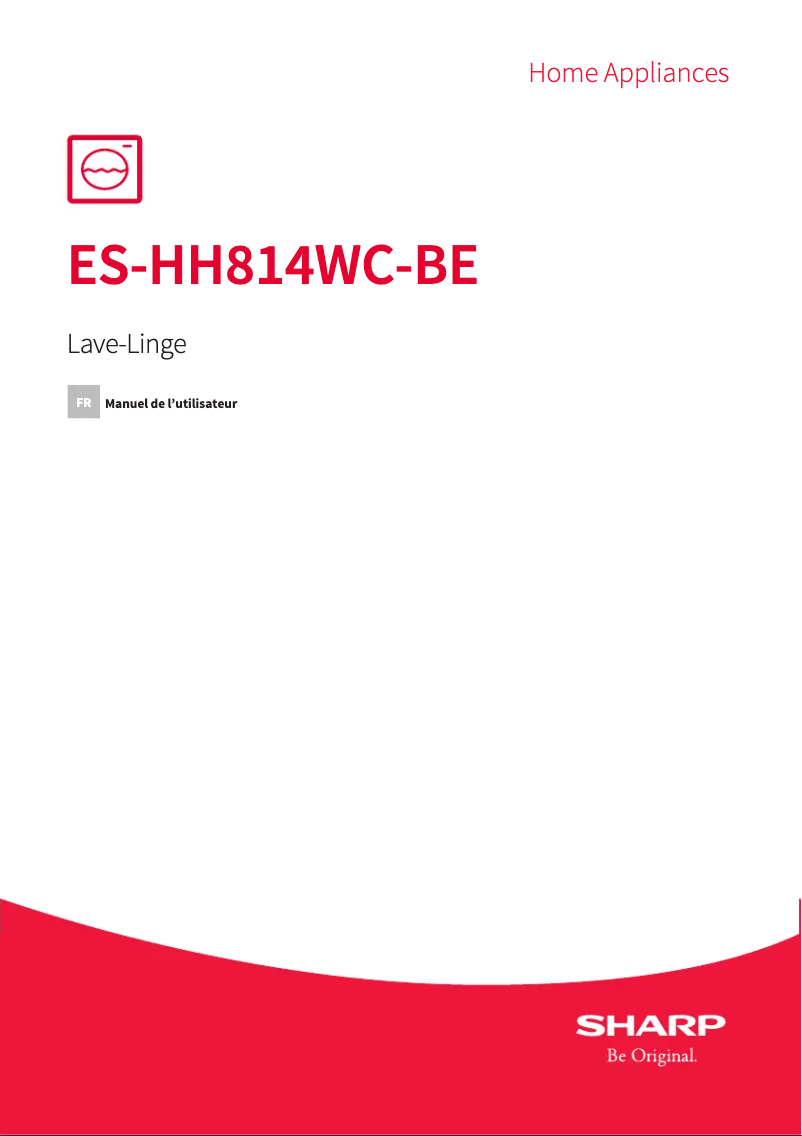 Page 1 de la notice Manuel utilisateur Sharp ES-HH814WC-BE