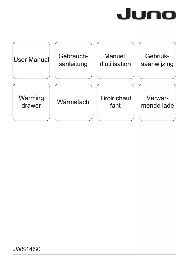 Image de la première page du manuel de l'appareil JWS14S0