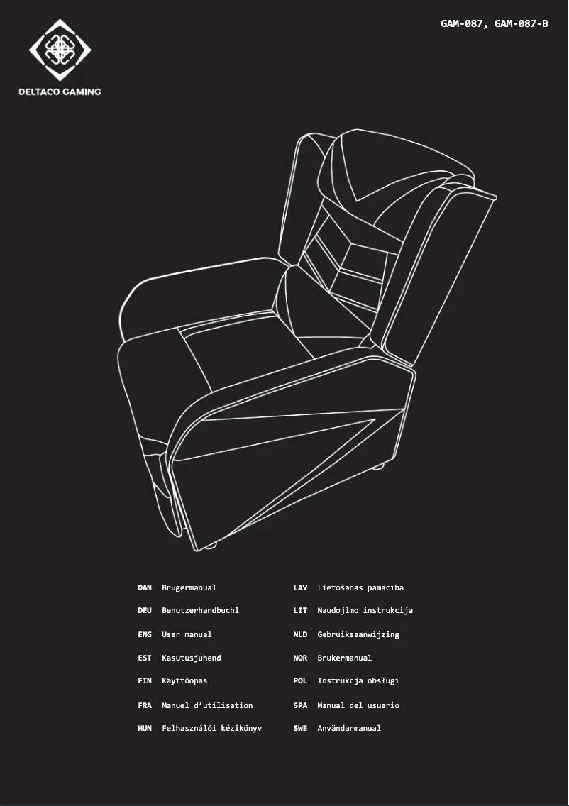 Página 1 del manual Manual de usuario Deltaco GAM-087