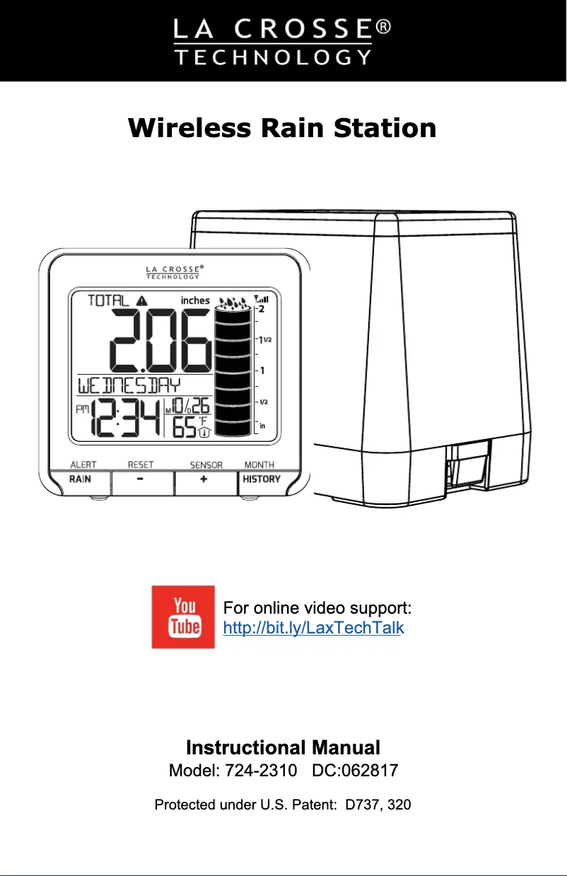 Page 1 de la notice Manuel utilisateur La Crosse Technology 724-2310