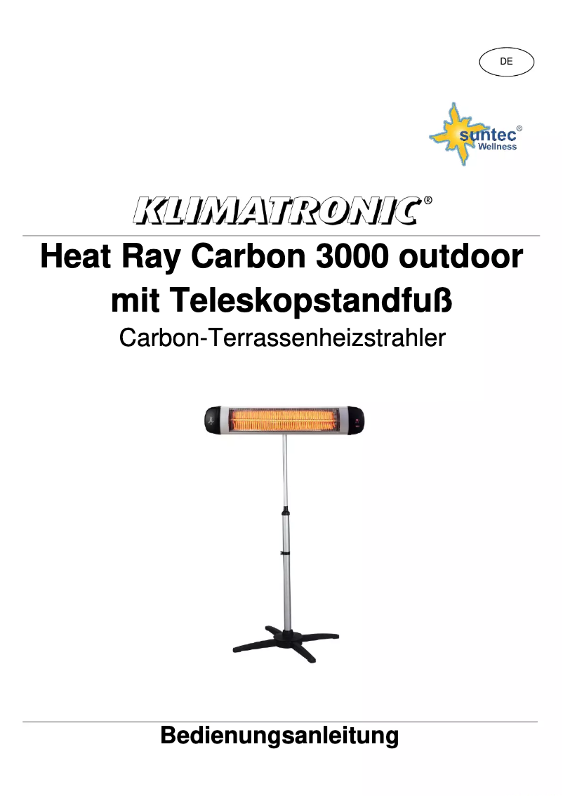 Page 1 de la notice Manuel utilisateur Suntec Heat Ray 3000 Carbon outdoor