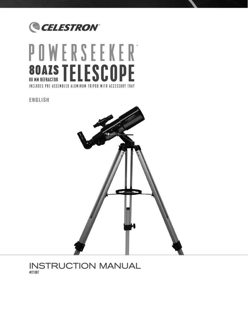 Page 1 de la notice Manuel utilisateur Celestron CE21087-DS