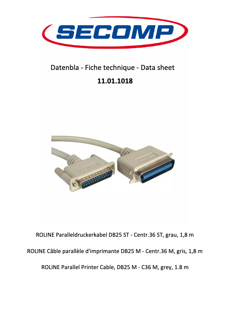 Page 1 de la notice Manuel utilisateur Roline 11.01.1018
