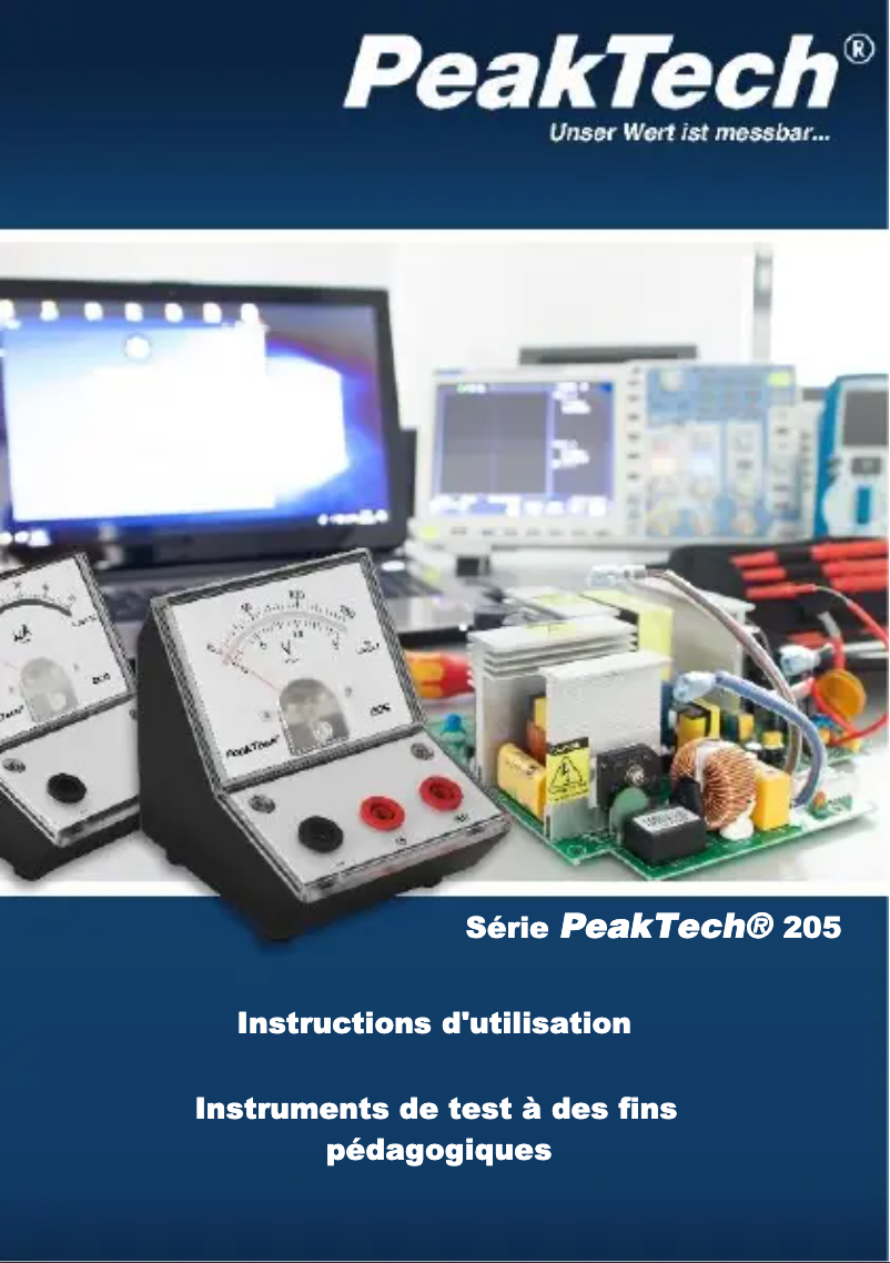 Page 1 de la notice Manuel utilisateur PeakTech 205-11