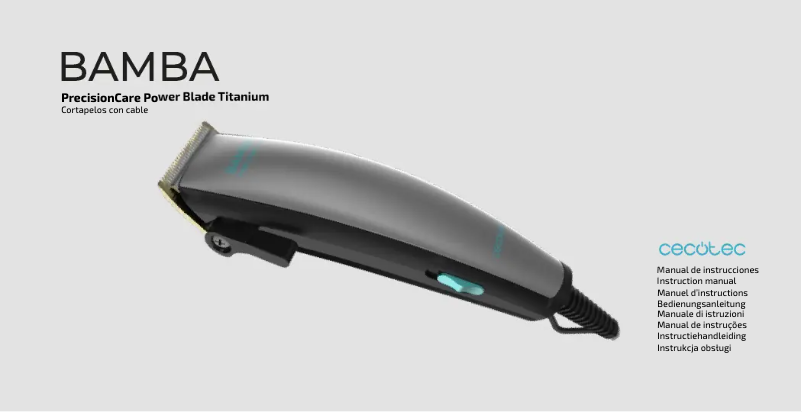 Page 1 de la notice Manuel utilisateur Cecotec PrecisionCare Power Blade Titanium