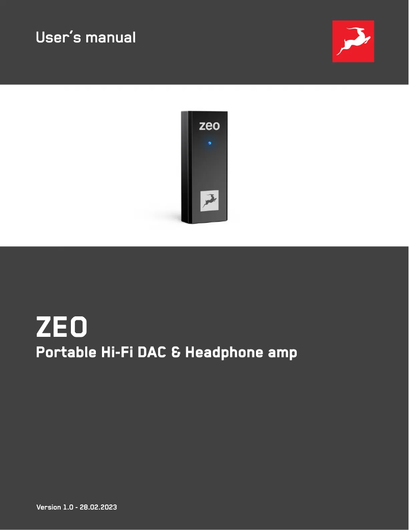 Página 1 del manual Manual de usuario Antelope Audio ZEO