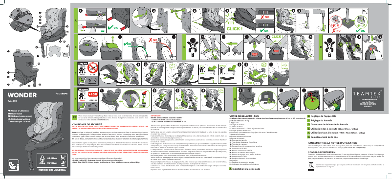 Page 1 de la notice Manuel utilisateur Osann Wonder i-Size