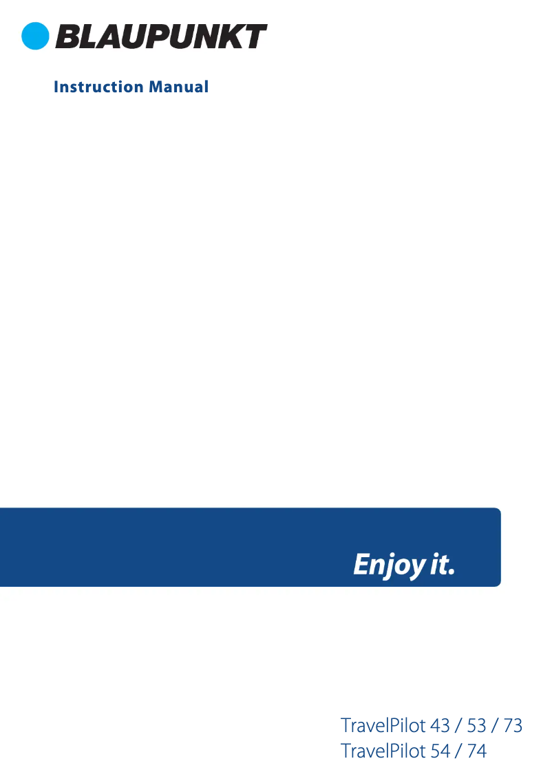 Page 1 de la notice Manuel utilisateur Blaupunkt TravelPilot 73²