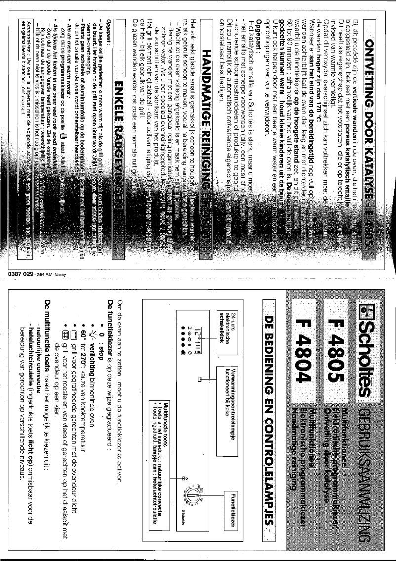 Image de la première page du manuel de l'appareil F 4804