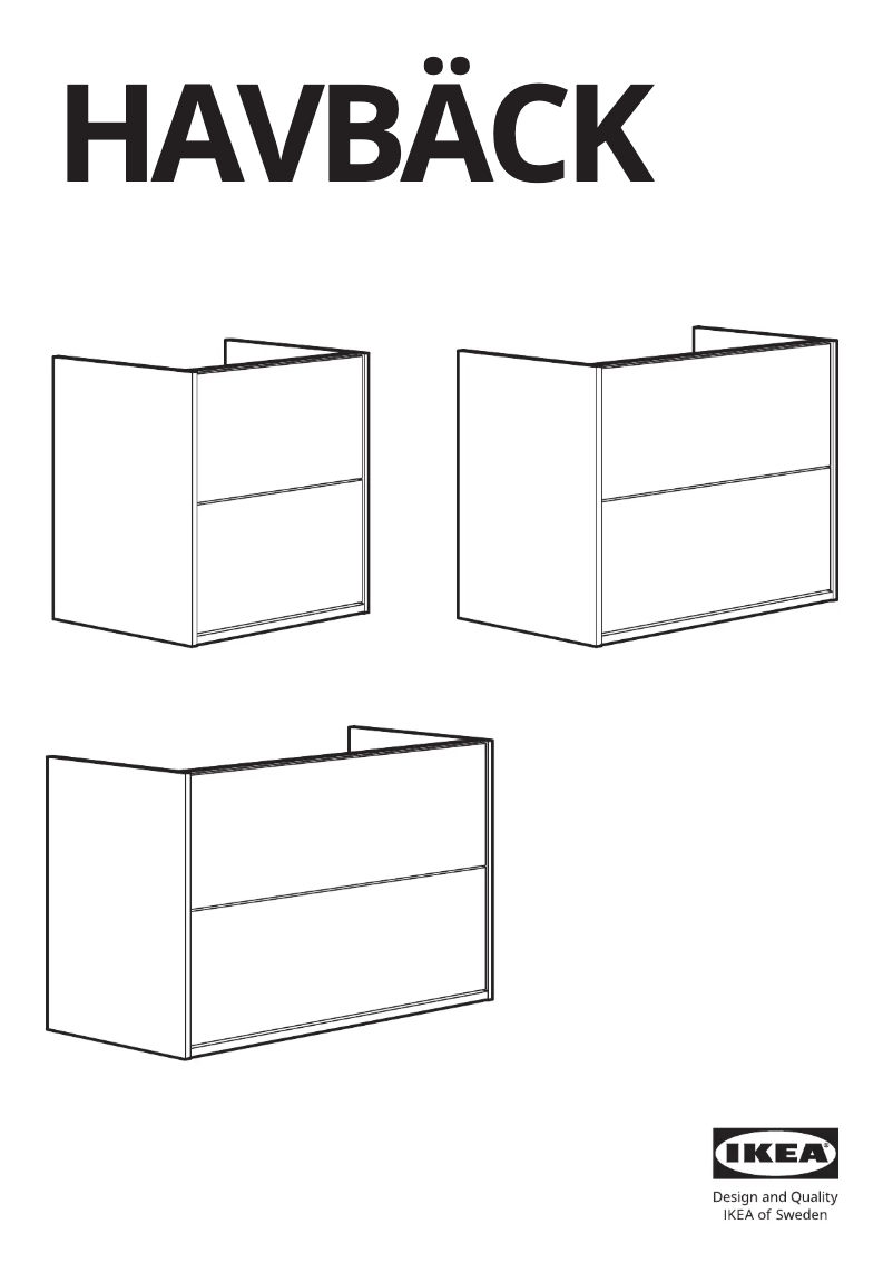 Imagen de la primera página del manual del dispositivo HAVBÄCK 105.352.14