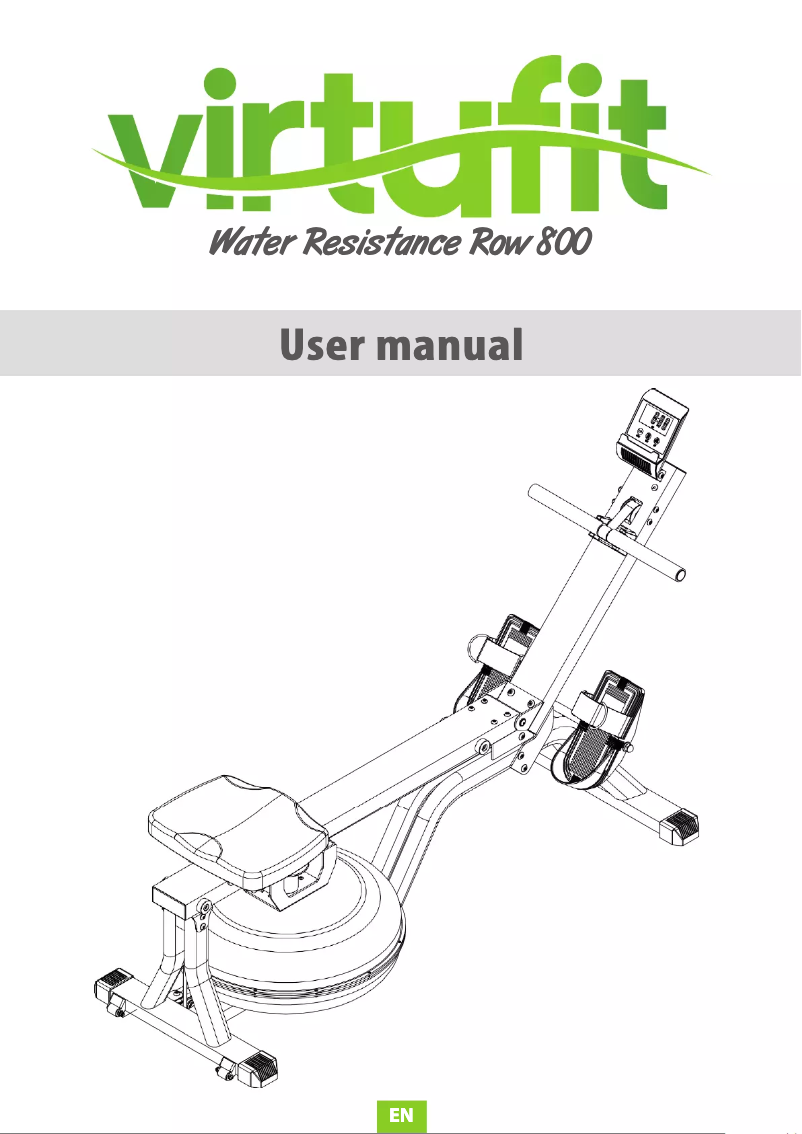 Page n°1 - Manuel utilisateur VirtuFit Water Resistance Row 800