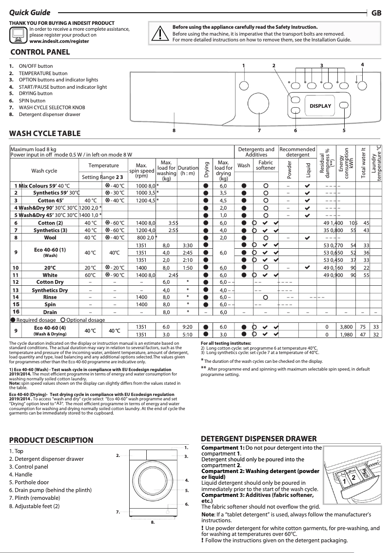 Imagen de la primera página del manual del dispositivo EWDE 861483 W UK