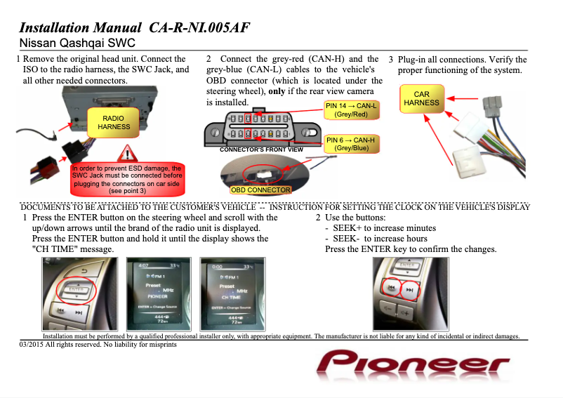 Página 1 del manual Manual de usuario Pioneer CA-R-NI.005AE