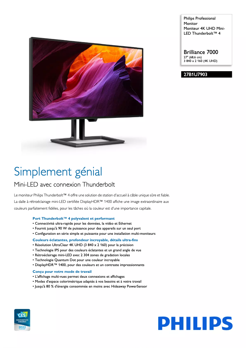 Image de la première page du manuel de l'appareil 27B1U7903