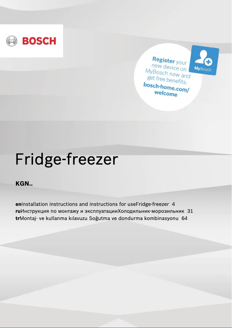 Image de la première page du manuel de l'appareil KGN56HI3M8